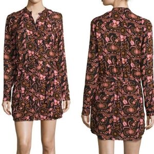 A.L.C. Sacha Long Sleeve Floral Silk Mini Dress 4
